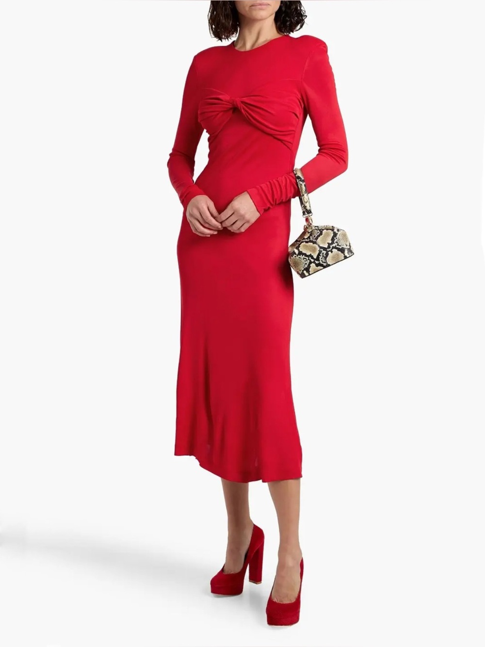 Farm Rio Long Sleeve Midi Dress